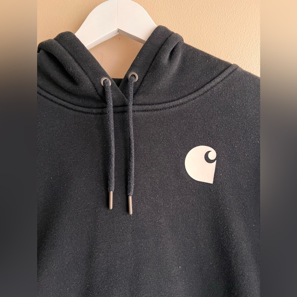 Carhartt Women's Relaxed Fit Midweight Logo Sleeve Graphic Hoodie - Medium(8-10) - Picture 2 of 10